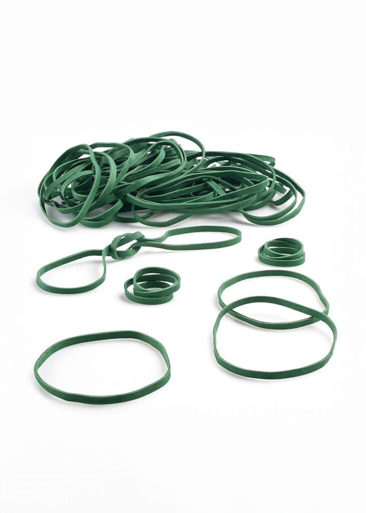 green floral rubber bands, 100 pack, 100 pk, florist rubber bands, green elastic bands, Floral supplies