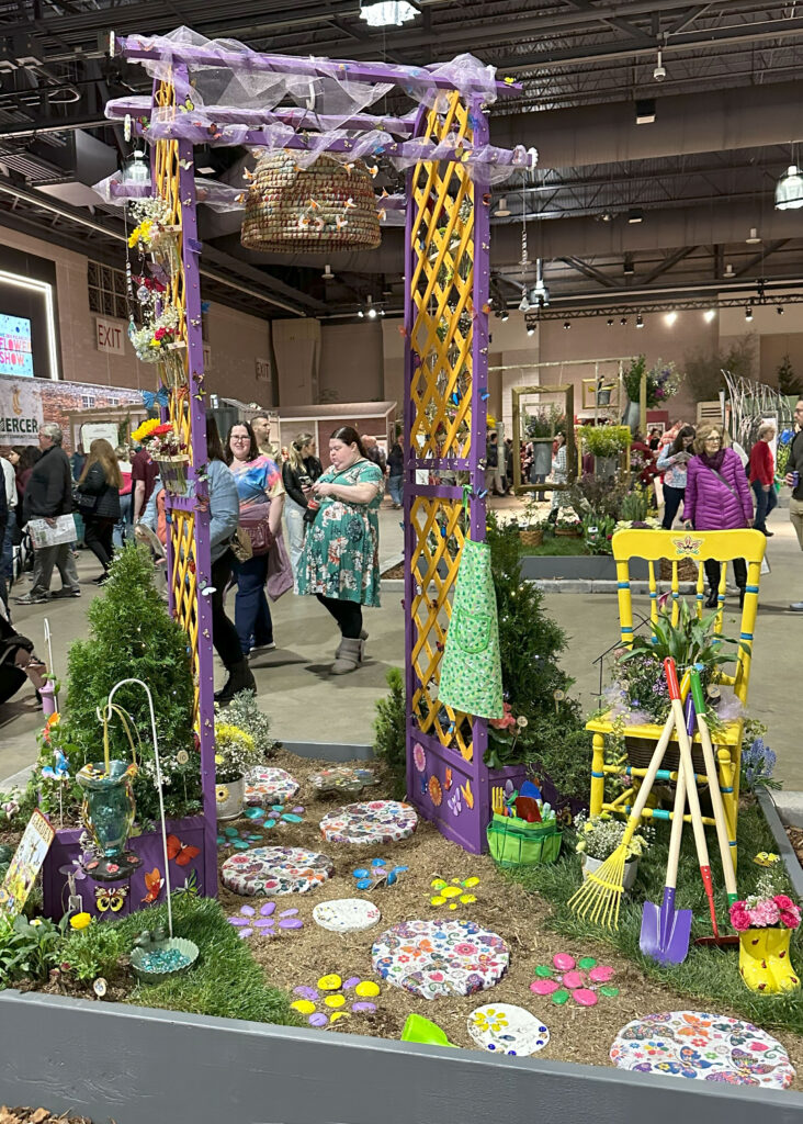 PHS 2024 Flower Show, Our Grandchildren's First Garden, The Mum-In-Laws, Bright garden, Fun flowers, gardening with grandchildren, creative garden pathway