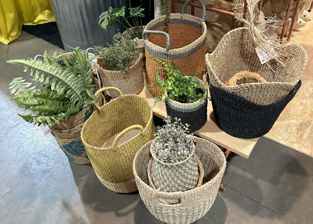 Likha Planter pets and baskets, coconut and hemp handmade goods