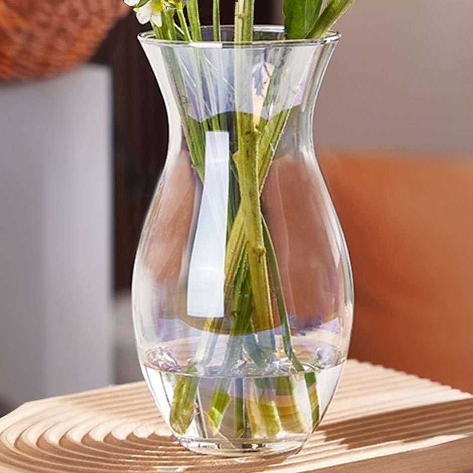 Clear glass 9 inch Vase, standard simple, classic, Home Decor, Floral supplies, floral arranging/arrangements, floral accessories