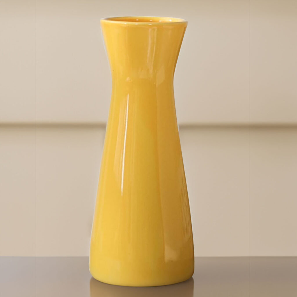 Yellow ceramic vase, 8.4 inch tall vase, spring summer vases, Home Decor, Floral supplies